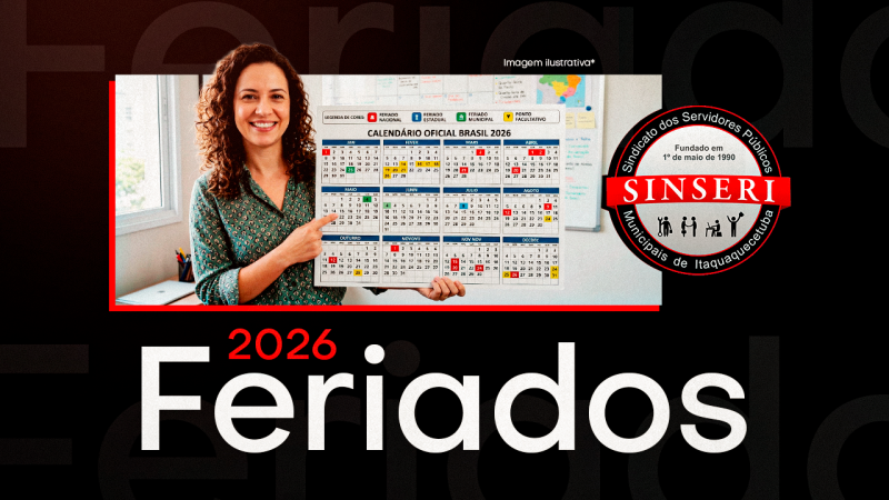 Confira o calendário de feriados e expediente nas repartições públicas de Itaquaquecetuba em 2026