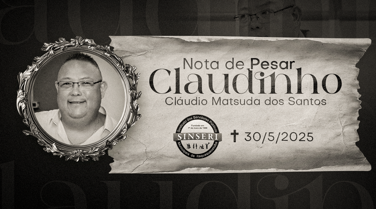 Nota de Pesar do Sinseri | Descanse em paz, companheiro Claudinho. Toda nossa admiração e respeito por tudo!