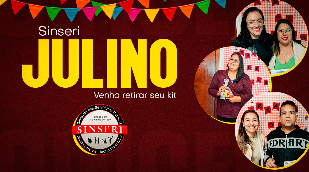 2º SINSERI JULINO | Servidor associado, venha retirar seu kit de doces na sede. Um pequeno gesto de gratidão pra você!