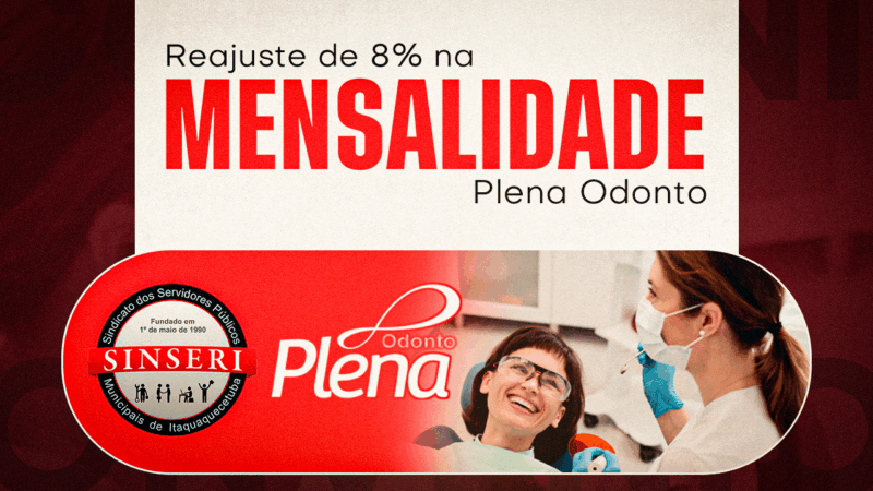 Plena Odonto | Convênio odontológico será reajustado em 8% a partir de setembro. Valor individual passa para R$ 16,98