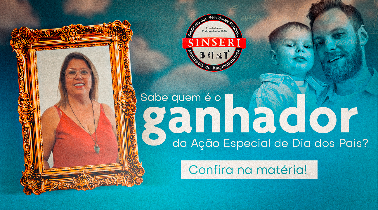 Presidente Clícia anuncia o sorteado da Promoção Dia dos Pais. Vigia Tiago ganha R$ 250,00 e um final de semana na Colônia de Férias