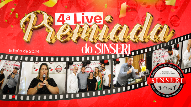 4ª edição da Live Premiada do Sinseri, dia 11 de dezembro, sorteará dezenas de brindes para os Servidores associados – INSCREVA-SE JÁ!