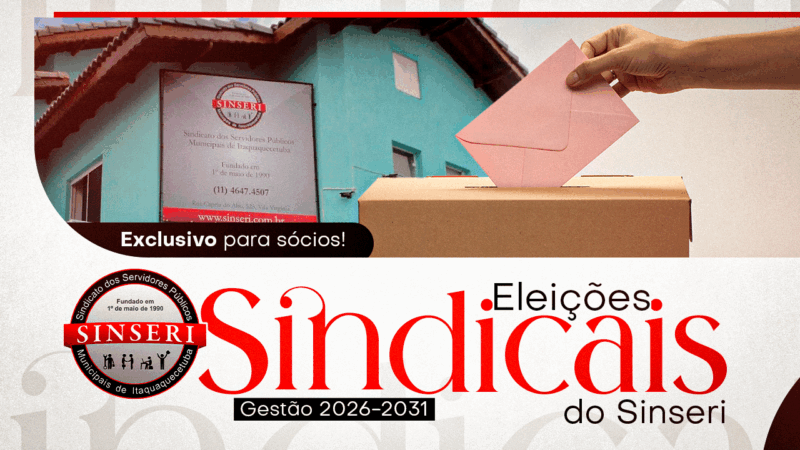 Eleições Sindicais serão dias 7, 8 e 9 de maio | Servidores podem votar na sede do Sinseri ou nas urnas itinerantes