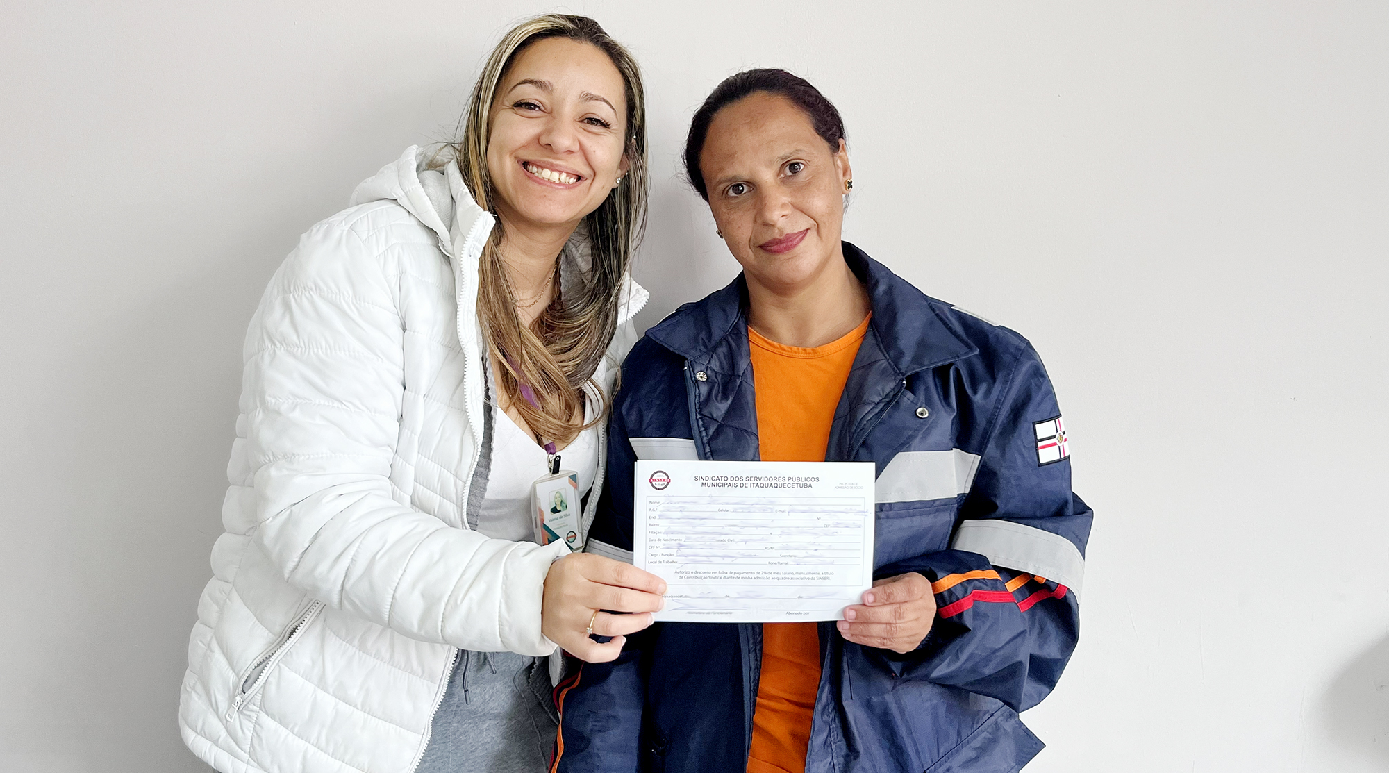 Servidora Simone Fernandes Silva, Auxiliar de Enfermagem do SAMU, é a mais nova sócia do Sinseri