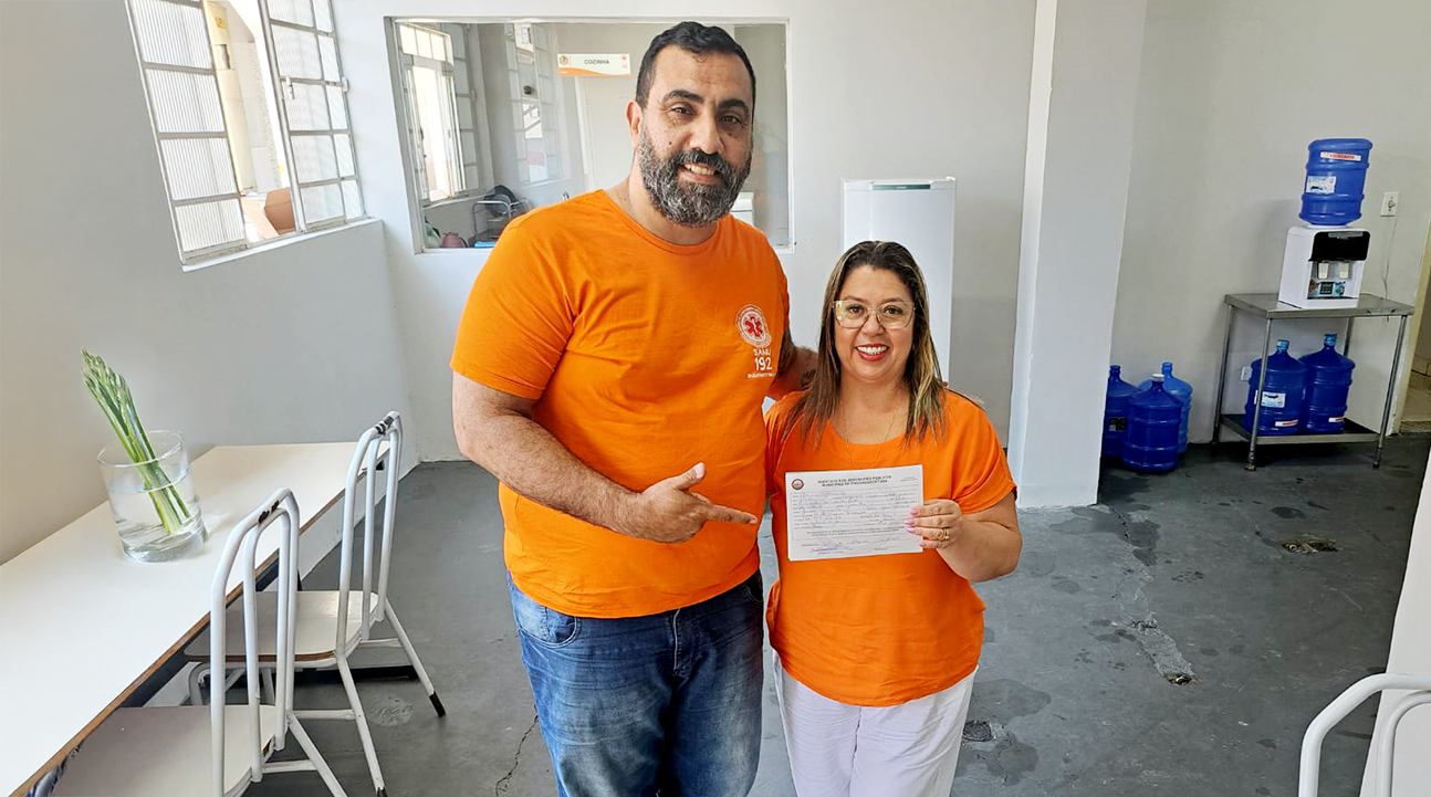 Danilo Nascimento, Motorista do SAMU, agora faz parte do quadro de associados do Sinseri! Seja muito bem-vindo 😄