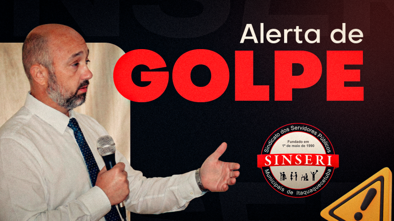 Cuidado, Servidor | Golpistas estão se passando pelo Dr. Rafael Ceroni Succi, advogado do Sindicato. Não compartilhe seus dados ou efetue pagamentos!