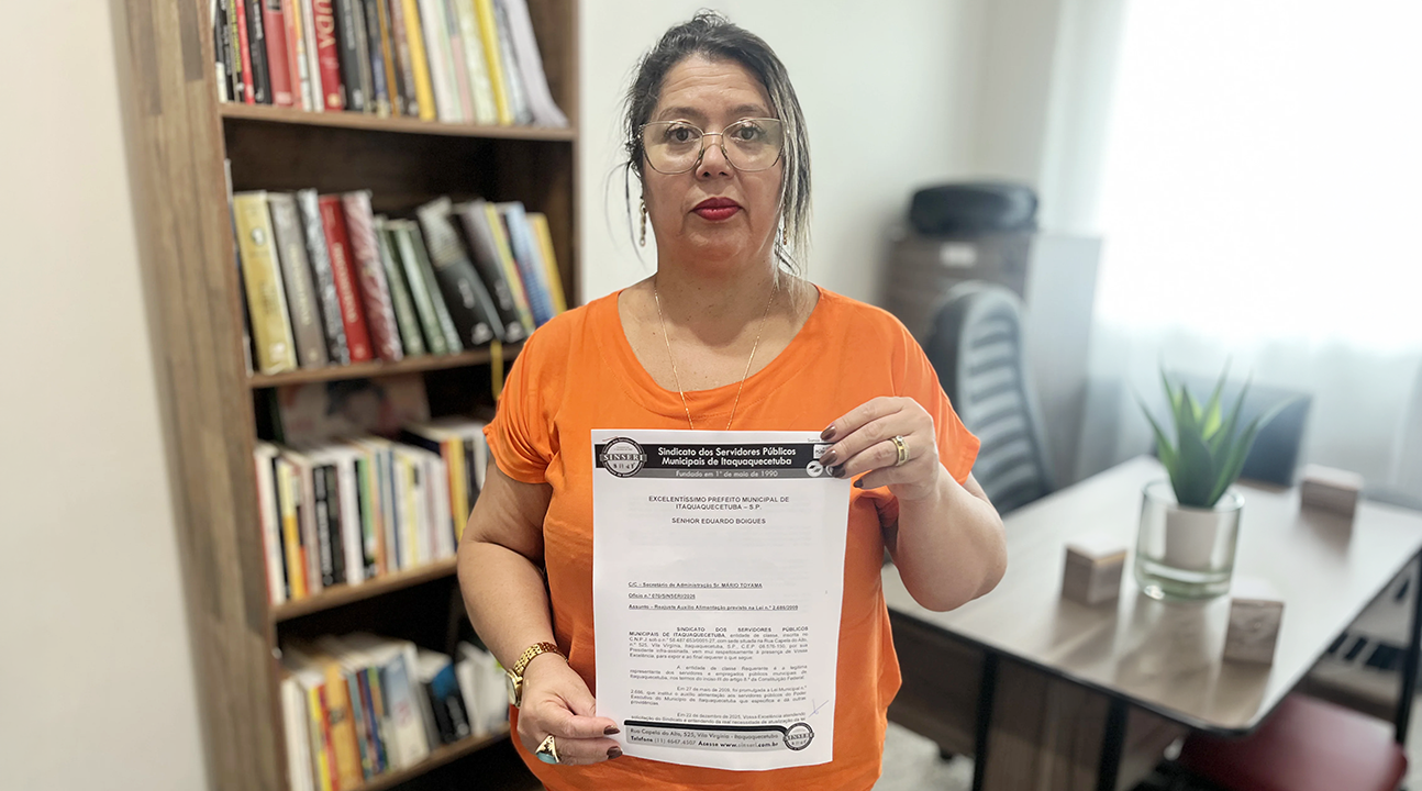 Sinseri protocola pedido de reajuste do auxílio-alimentação para R$ 400 para todos os Servidores de Itaquá