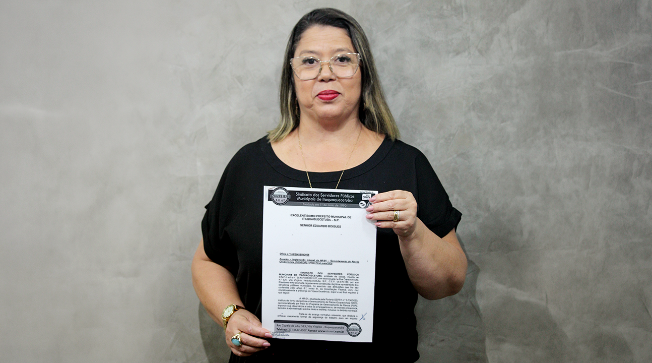 Sinseri cobra implantação integral da NR-1 e reforça defesa da saúde integral dos Servidores de Itaquá