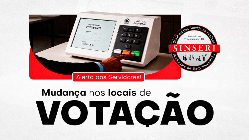 SINSERI alerta Servidores sobre mudanças nos locais de votação em Itaquaquecetuba para o segundo turno 🗳️